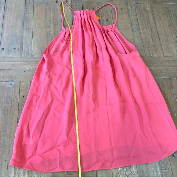 RAMY BROOK Olivia Pleated SILK Swing Tank Top Casual Rose SPICY BLUSH Medium NWT - Picture 11 of 13